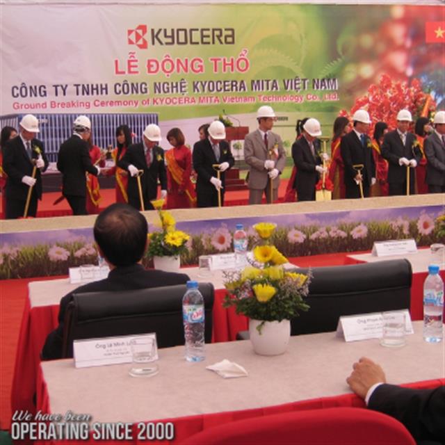 Khởi công Công ty TNHH Công nghệ máy văn phòng Kyocera Việt Nam