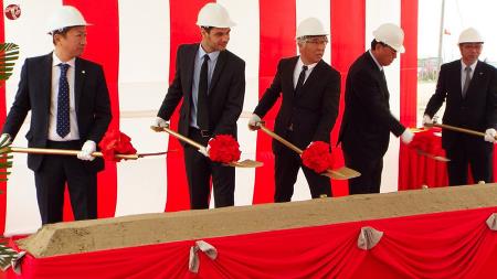 Groundbreaking event for the construction project with Daiwa House as the main contractor